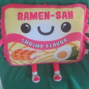 Brand New Fun Cute Adorable Ramen-San Noodle Shrimp Flavor Plush Pillow